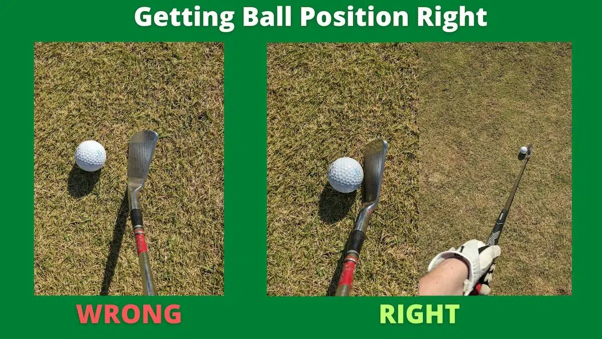 the ball position needs to be right to avoid hitting behind the ball. Photo taken by Clint McCormick