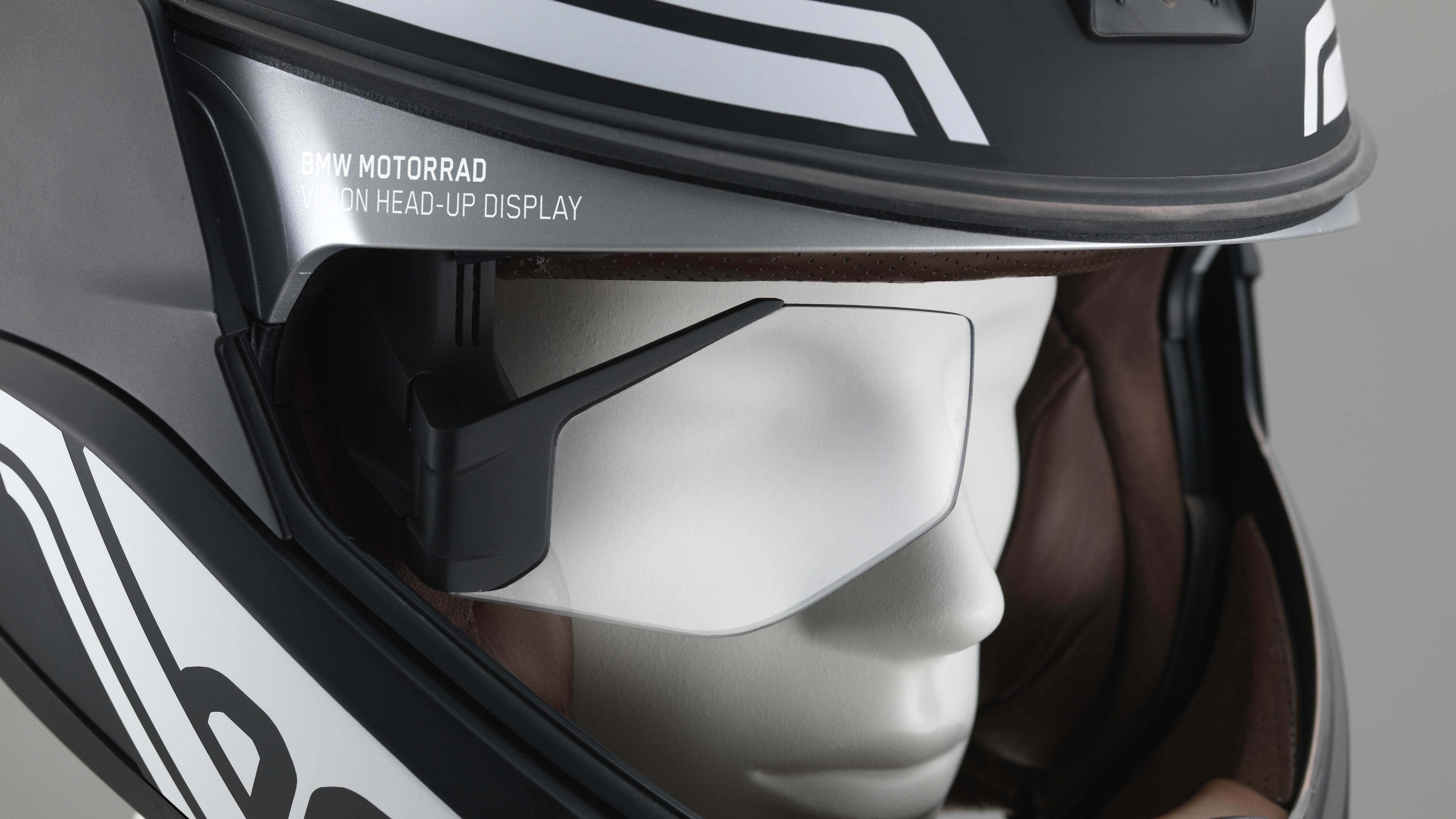 A model of the BMW Head-up helmet display system.
