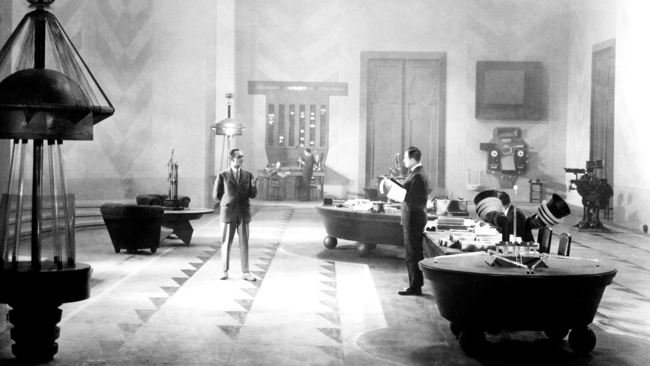 A scene from the film Metropolis with Alfred Abel.