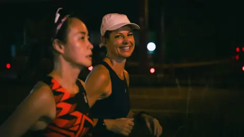 Project 1000 Natalie Dau starting her run in Hat Yai, Thailand