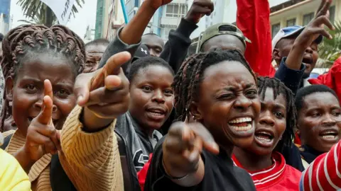 Reuters Protesters against the cost of living in Nairobi, Kenya - 6 June 2024