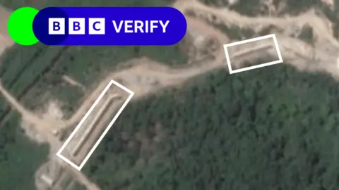 BBC Satellite images showing sections of border 'wall'