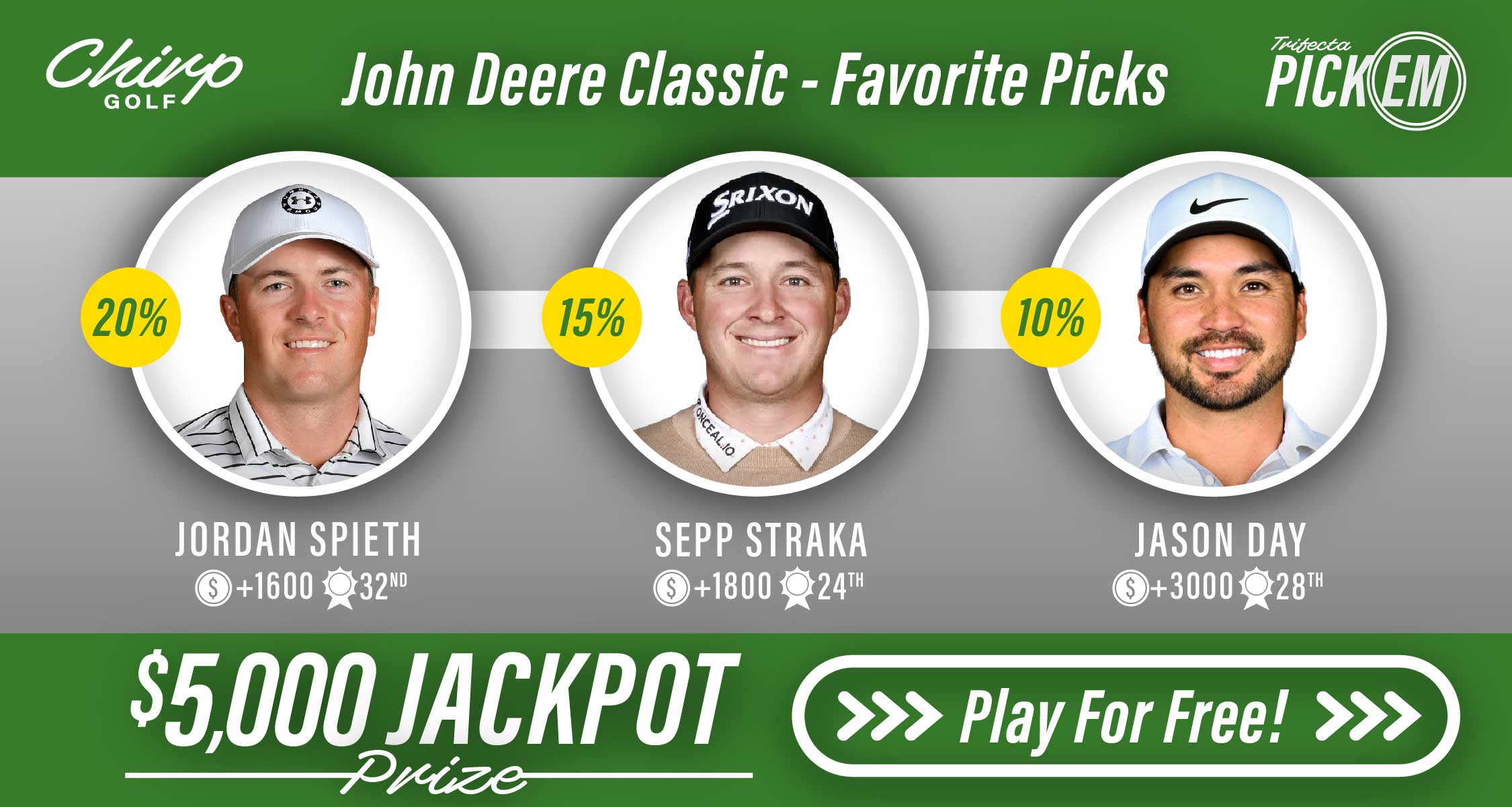 chirp picks for the 2024 john deere classic