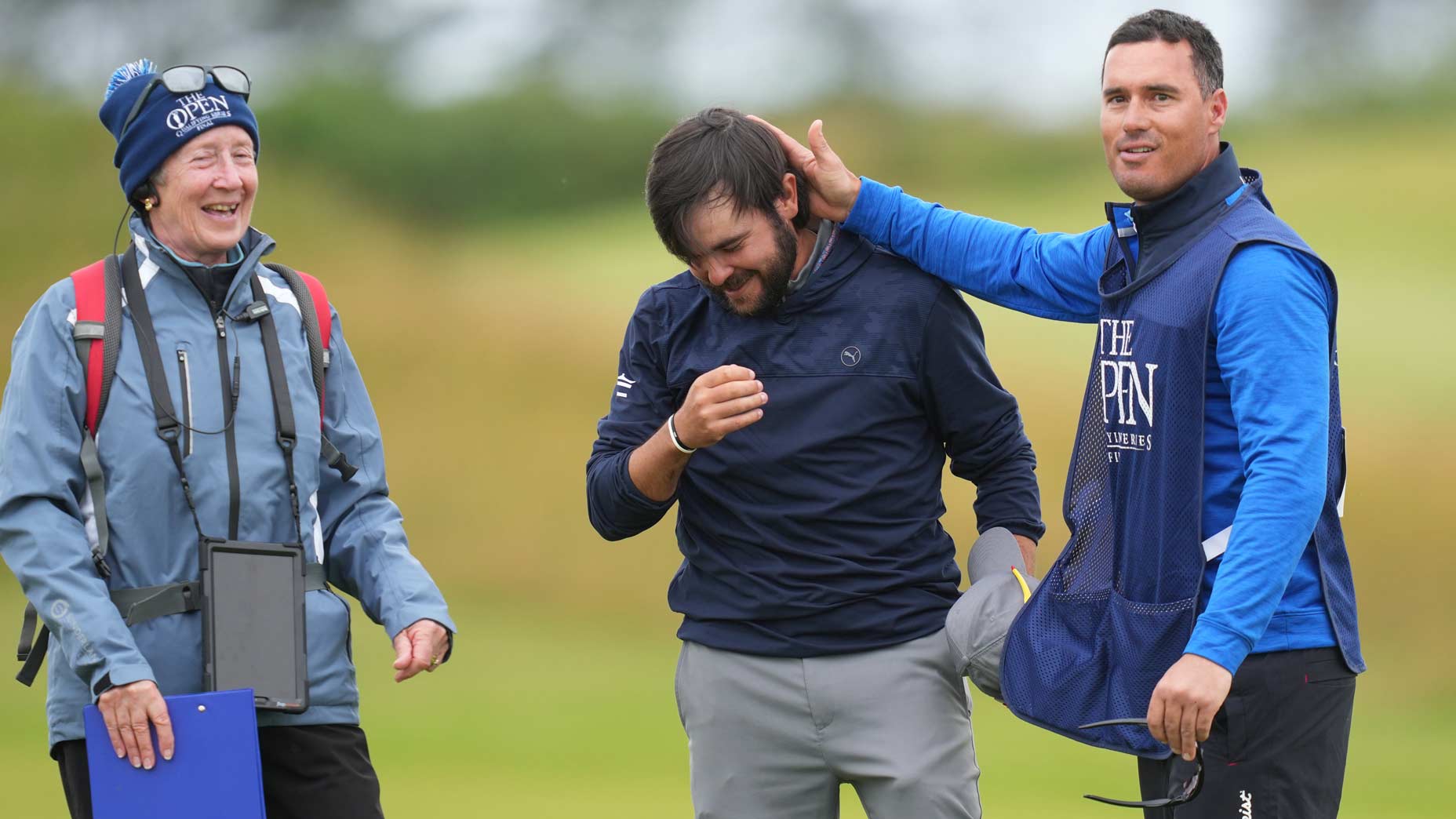 Pro golfer Angel Hidalgo celebrates earning a spot in 2024 Open Championship