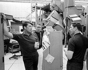 apollo 7 crew outside simulator ksc