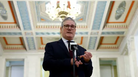 Reuters Sir Keir Starmer in the Great Hall at Stormont