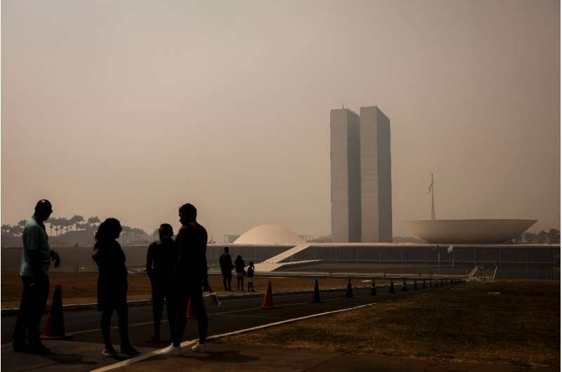 The dense smoke drifted across Brazil, reaching as far as capital city Brasilia about 720 kilometers away