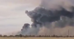 Video reveals fiery Ukrainian drone assault on Russian airbase