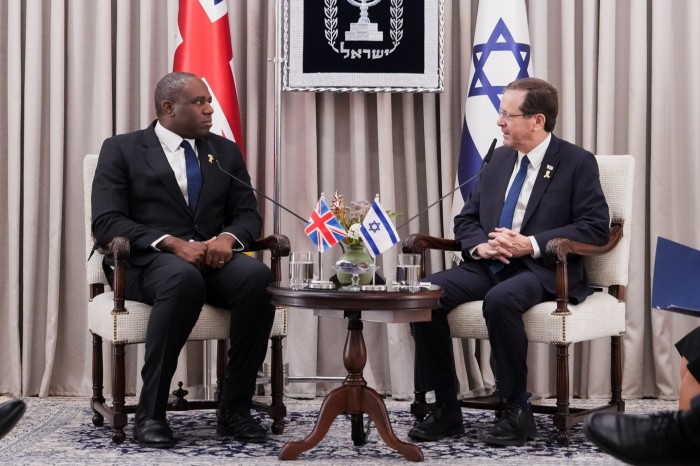 Foreign Secretary David Lammy meets President Herzog