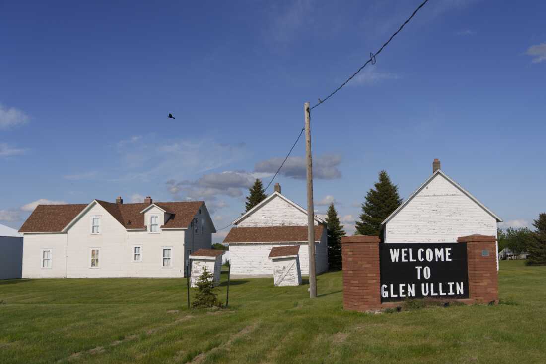 This photo shows a roadside sign saying 