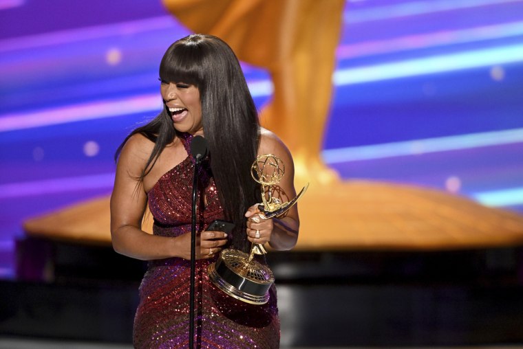 Angela Bassett won the Emmy for outstanding narrator for "Queens" on Saturday.