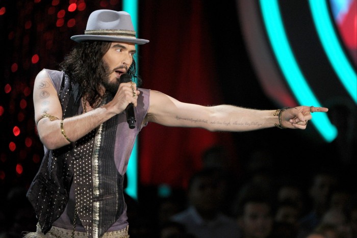 Television presenter, comedian and actor Russell Brand,