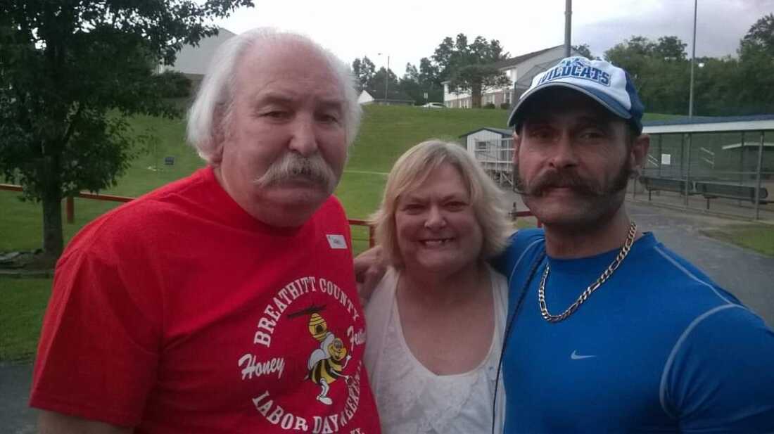 Tony Calhoun with his parents.