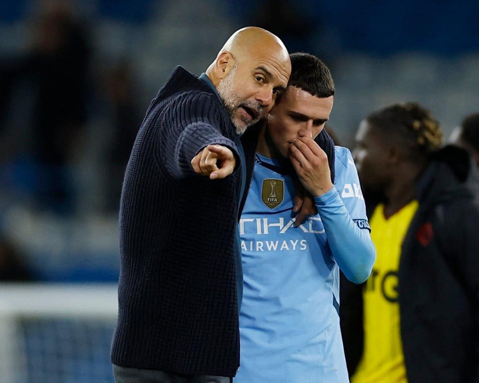 Guardiola used the Carabao Cup third round to hand Phil Foden his first start of the new season (Action Images via Reuters)