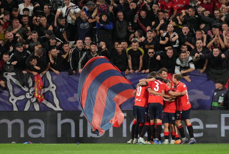 Osasuna ripped Barcelona’s defence. (Photo by Juan Manuel Serrano Arce/Getty Images)