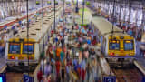 The Chhatrapati Shivaji Terminus railway station in Mumbai, India.