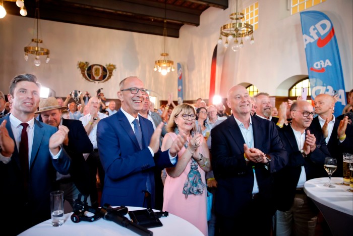 Leading members of the AfD react enthusiastically