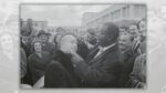 Genuine Pics of Louis Armstrong Drawing on a Fan’s Head in France?