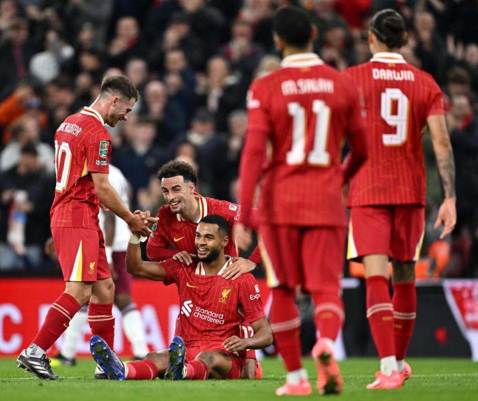 Curtis Jones is pushing for a start with Liverpool (Getty Images)