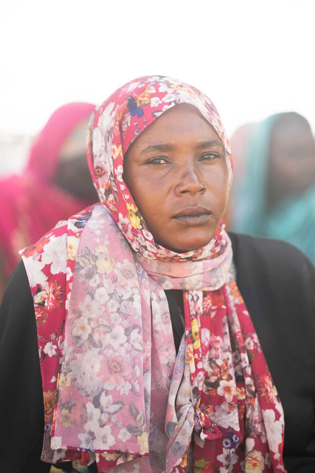 Naima Usman Omar, 22, a Sudanese refugee in Chad, lost her father and two brothers, who were killed in a bombing in Al Fashir.