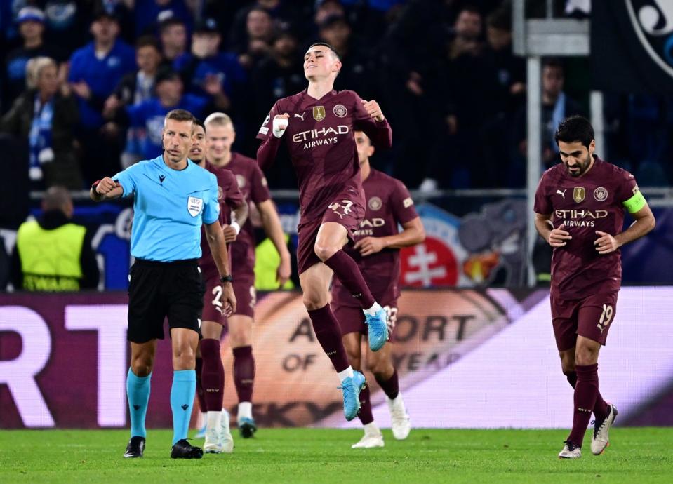 Phil Foden doubled City’s lead inside 15 minutes (Getty Images)