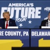 DREXEL HILL, PENNSYLVANIA - OCTOBER 29: Republican presidential nominee, former U.S. President Donald Trump (L) participates in a roundtable discussion with former Republican U.S. Representative from New York Lee Zeldin at the Drexelbrook Catering & Event Center on October 29, 2024 in Drexel Hill, Pennsylvania. With one week until Election Day, Trump is campaigning for re-election in the battleground state of Pennsylvania. (Photo by Chip Somodevilla/Getty Images)