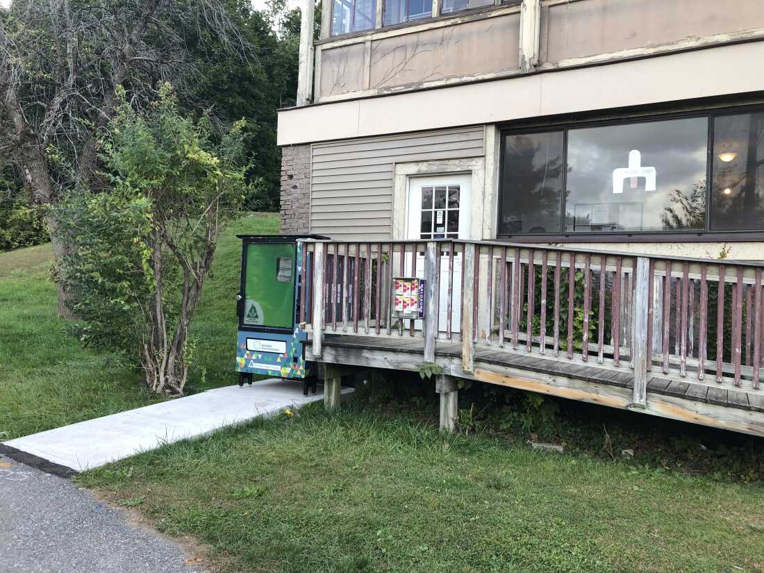 The vending machine outside of Berkshire Harm Reduction in North Adams, Massachusetts.