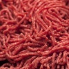 Ground beef is displayed for sale, April 1, 2017, at a market in Washington. 