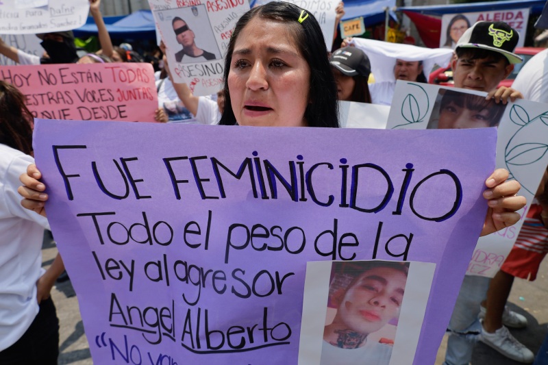 Feminist Collectives Demonstrate Outside The Reclusorio Oriente In Mexico City