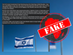 No, South African political social gathering the Democratic Alliance didn’t hoist a large Israeli flag on Cape City’s iconic Desk Mountain