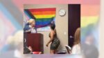 Video Reveals Mom Ripping Down Delight Flag from Faculty Classroom Wall?