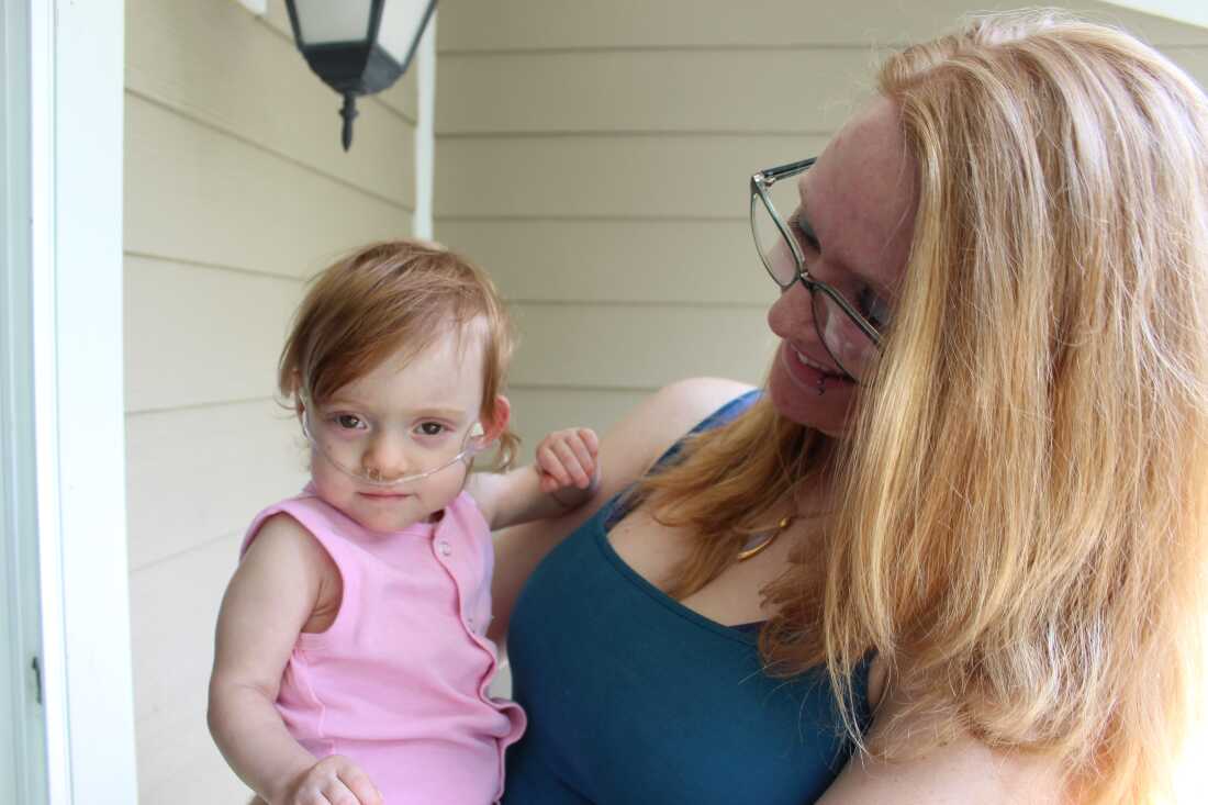 Jessica Kline and her daughter Aurora Wright live in Munising, Mich., but had to spend the first seven months of Aurora’s life at a neonatal intensive care unit in Ann Arbor, about five hours south. Kline says none of the hospitals in the Upper Peninsula could care for Aurora, who was born at 24 weeks.