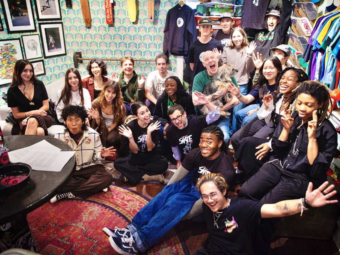 Skaters gather for a PFA training in New York City.