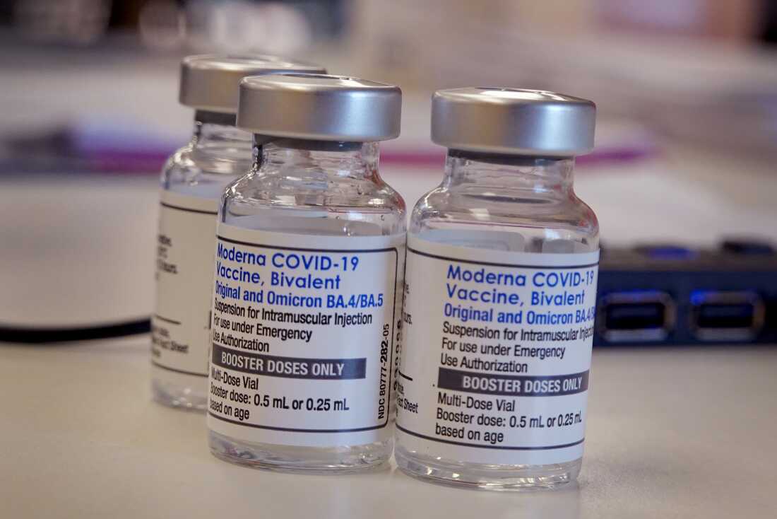 A 2022 file photo of COVID-19 vaccine booster shots. Children's Health Defense helped finance a sequel to 'Plandemic,' a conspiratorial film that baselessly claimed the COVID pandemic was the work of a global conspiracy. CHD's profile and revenues rose during the COVID pandemic as it challenged public health mandates.