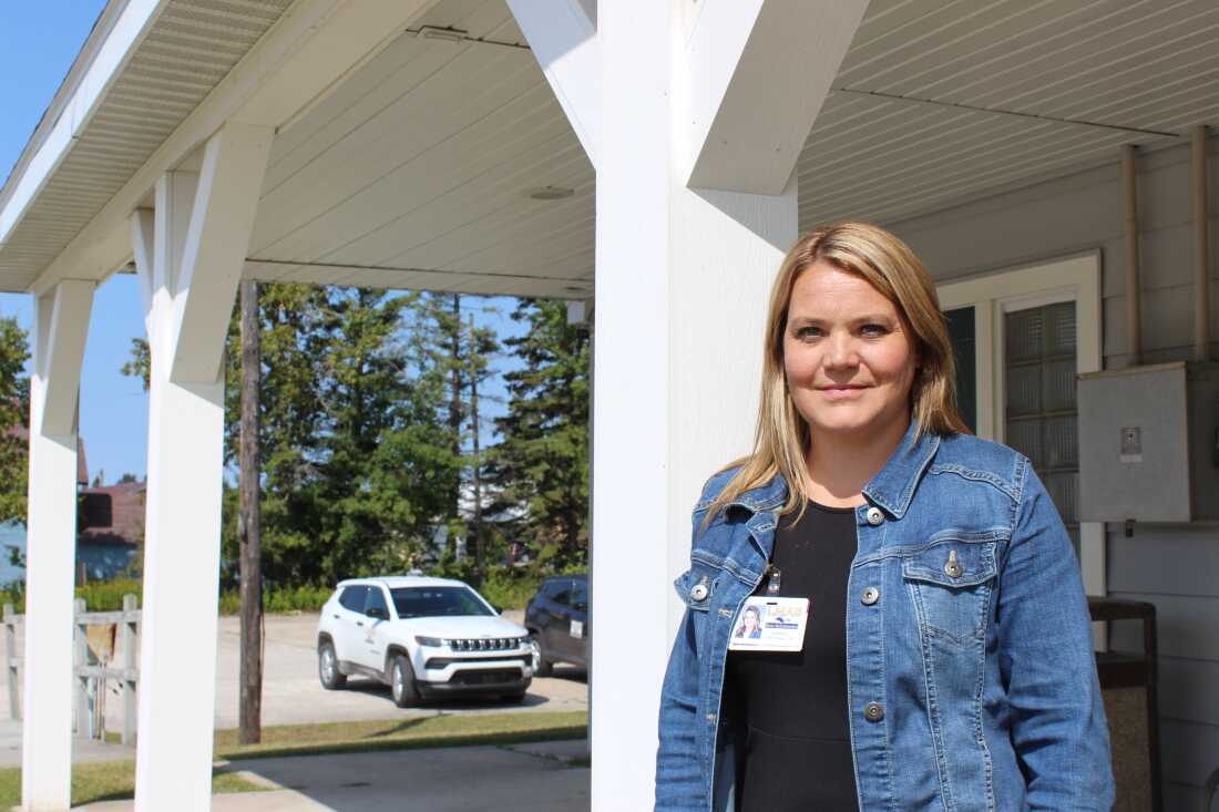 Leann Espinoza is the maternal-infant health program manager for the LMAS District Health Department, which covers four counties in the eastern Upper Peninsula of Michigan. As Rx Kids looks to expand to the remote, rural area, Espinoza is trying to balance her hope with pragmatism. For one, the area will need millions of dollars a year in matching funding to support the program. (Kate Wells/Michigan Public)